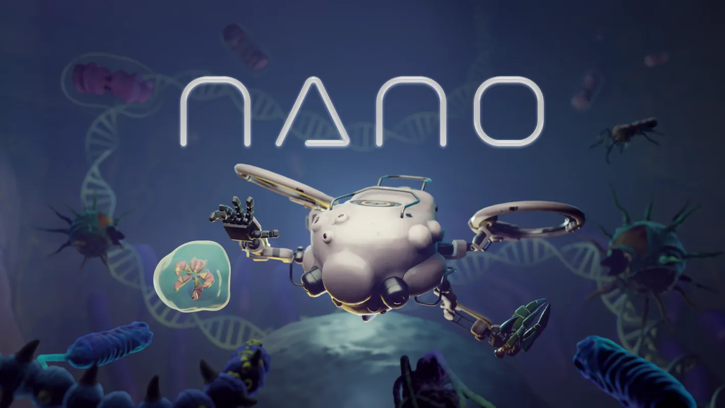 Nano key art: the NanoBot inside a cell
